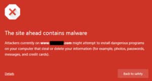 This site contains malware